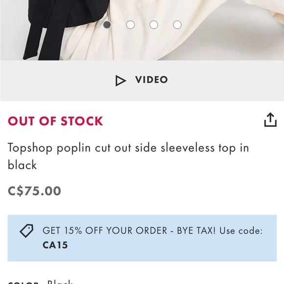 Topshop Poplin Top - Picture 7 of 7